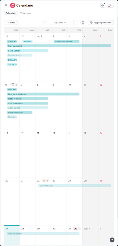 Calendario Factorial